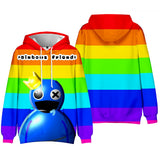 Rainbow Friends 3D Graphic Casual Hoodie - Unisex for Kids and Adults