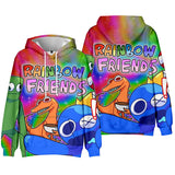 Rainbow Friends 3D Graphic Casual Hoodie - Unisex for Kids and Adults