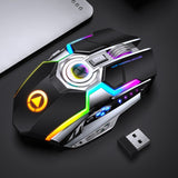 Rechargeable Wireless Gaming Mouse 2.4GHz 1600DPI Silent Optical Mice