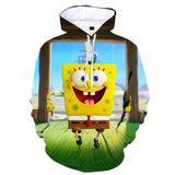 Sponge Bob Square Pants Hoodie 3D All Over Print Boys Girls Sweatshirt