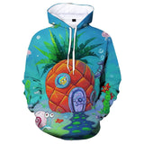 Sponge Bob Square Pants Hoodie 3D All Over Print Boys Girls Sweatshirt