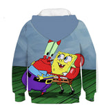 Sponge Bob Square Pants Hoodie 3D All Over Print Boys Girls Sweatshirt