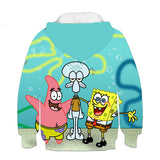 SpongeBob SquarePants Hoodie 3D All Over Print Pullover Sweatshirt
