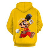 Super Mario Bros 3D Graphic Print Casual Hoodie Jumper - Unisex for Kids and Adults