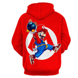Super Mario Bros 3D Graphic Print Casual Hoodie Jumper - Unisex for Kids and Adults