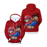 Super Mario Bros 3D Graphic Print Casual Hoodie Jumper - Unisex for Kids and Adults