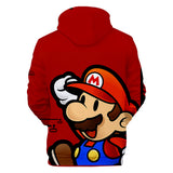 Super Mario Bros 3D Graphic Print Casual Hoodie Jumper - Unisex for Kids and Adults