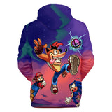 Super Mario Bros 3D Graphic Print Casual Hoodie Jumper - Unisex for Kids and Adults