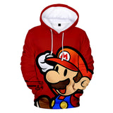 Super Mario Bros 3D Graphic Print Casual Hoodie Jumper - Unisex for Kids and Adults