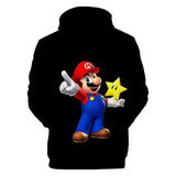 Super Mario Bros 3D Graphic Print Casual Hoodie Jumper - Unisex for Kids and Adults