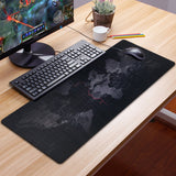 Super Large World Map Gaming Keyboard & Mouse Pad with Stitched Edges