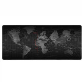 Super Large World Map Gaming Keyboard & Mouse Pad with Stitched Edges
