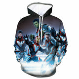 The Avengers Endgame All Super Heros Marvel Hoodies 3D Print Pullover Sweatshirt