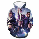 The Avengers Endgame All Super Heros Marvel Hoodies 3D Print Pullover Sweatshirt