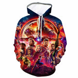 The Avengers Endgame All Super Heros Marvel Hoodies 3D Print Pullover Sweatshirt