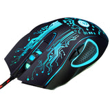 5500dpi Optical USB Wired 6-Color LED Gaming Mouse