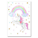 Rainbow Unicorn Wall Poster Canvas Art Prints Painting Decor