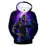 Fortnite Hoodie The Raven Unisex 3D Color Printing Pullover Sweatshirts