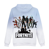 Unisex 3D Color Printing Fortnite Battle Pass Season 3 White Hoodie Sweatshirt