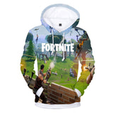 3D Color Printing Fortnite Battlefield Long Sleeve Green Hoodie for Kids Youth Adult