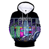Among Us Game Hoodie 3D Print Long Sleeve Hoody Jumper Unisex for Kids and Adults