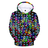 Among Us Game Hoodie 3D Print Long Sleeve Hoody Jumper Unisex for Kids and Adults