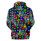 Among Us Game Hoodie 3D Print Long Sleeve Hoody Jumper Unisex for Kids and Adults