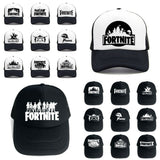 Unisex Adjustable Fortnite Pattern Sun Hat Vented Mesh Baseball Caps