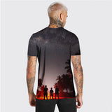 3D Graphic Prints Characters Design Men's T-Shirt Short Sleeve Tops