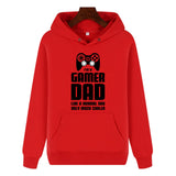 Funny Humor Print Hoodie I'M A GAMER DAD Hooded Sweatshirt