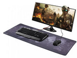 Super Large World Map Gaming Keyboard & Mouse Pad with Stitched Edges