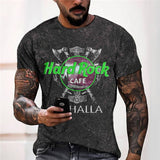 3D Graphic Prints Hard Rock Design Men's T-Shirt Short Sleeve Tops