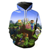 Minecraft Hoodie 3D All Print Sweatshirt Clothing Unisex for Kids & Adult