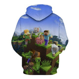 Minecraft Hoodie 3D All Print Sweatshirt Clothing Unisex for Kids & Adult