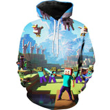 Minecraft Hoodie 3D All Print Sweatshirt Clothing Unisex for Kids & Adult