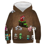 Minecraft Hoodie 3D All Print Sweatshirt Clothing Unisex for Kids & Adult