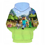 Minecraft Hoodie 3D All Print Sweatshirt Clothing Unisex for Kids & Adult