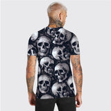 3D Graphic Prints Skeleton Design Men's T-Shirt Short Sleeve Tops
