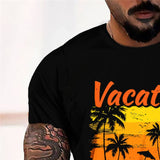 3D Graphic Prints Vaction To Beach Design Men's T-Shirt Short Sleeve Tops